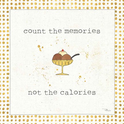 Framed Calorie Cuties VI Dot Border Print