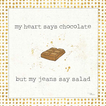 Framed Calorie Cuties IV Dot Border Print