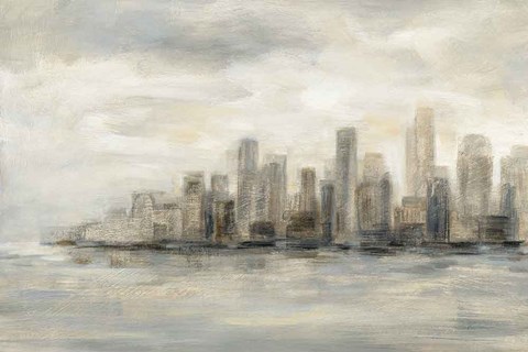 Framed Manhattan Low Clouds Print