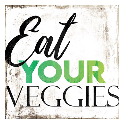 Framed Eat Your Veggies Print