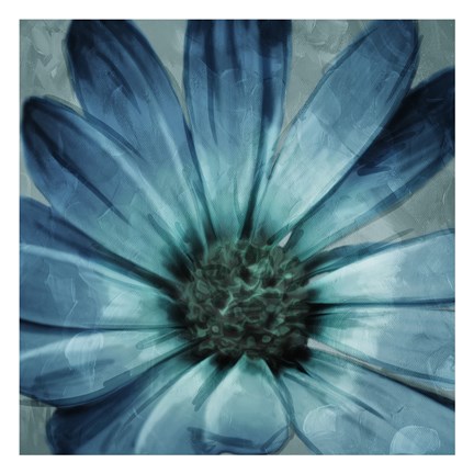 Framed Uplifting Blue Flower Mate Print