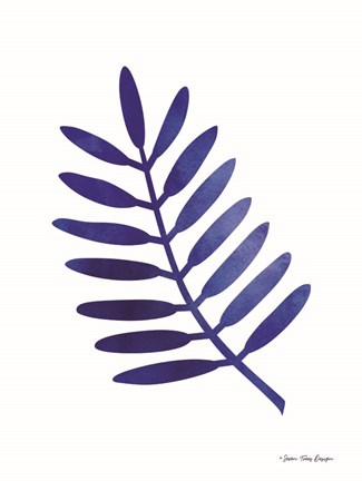 Framed Watercolor Blue Paint II Print