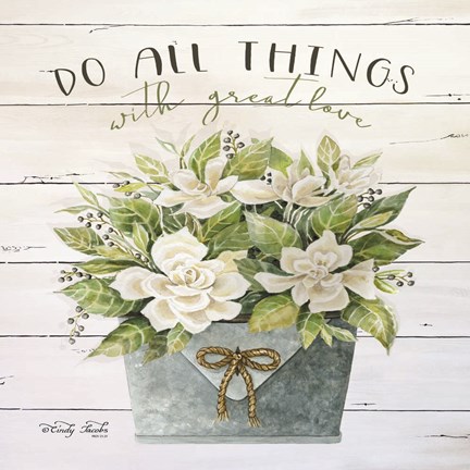 Framed Do All Things with Great Love Print