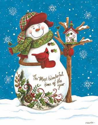 Framed Showman with Cardinals Print