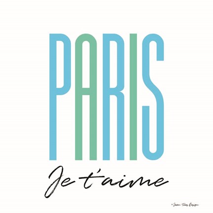 Framed Paris Je T&#39;aime Print