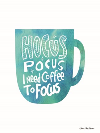 Framed Hocus Pocus I Need Coffee Print