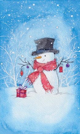 Framed Ornament Snowman Print