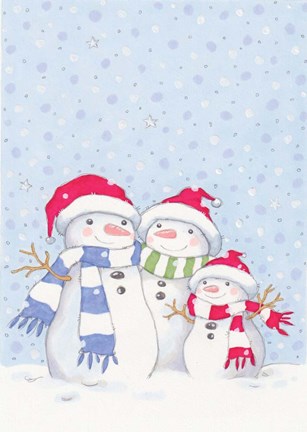 Framed Snow Family Print