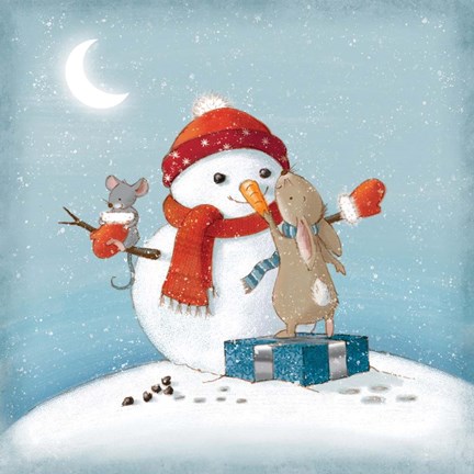 Framed Snow Pals II Print