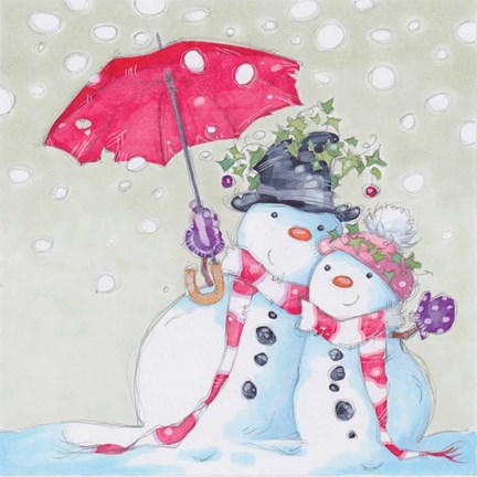 Framed Snow Couple Print