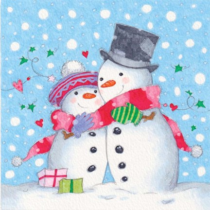 Framed Snowman Hug Print