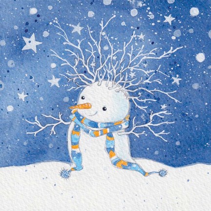 Framed Snowman Print