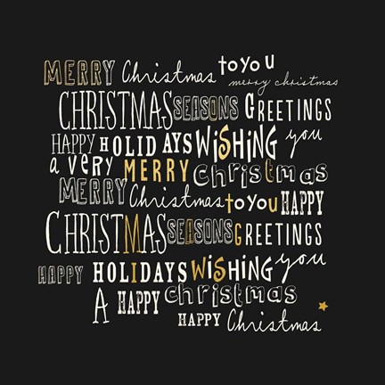 Framed Type Xmas Print