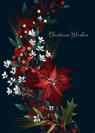 Framed Floral Wreath Print