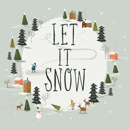 Framed Let It Snow Print