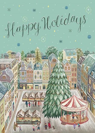 Framed Happy Holidays Print