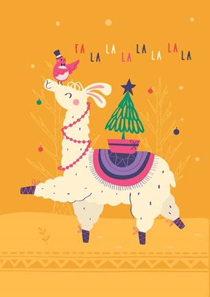 Framed Fa La La Llama Print