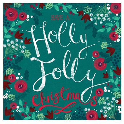 Framed Holly Jolly Print