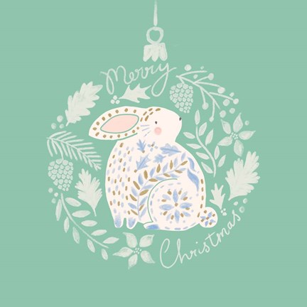 Framed Ornamental Rabbit Print