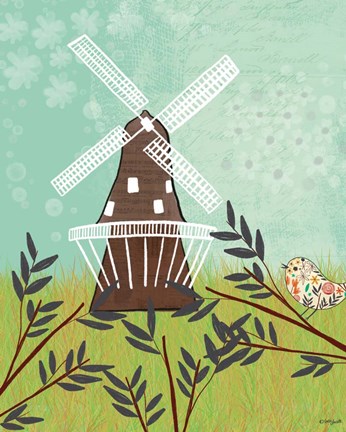 Framed Windmill Print