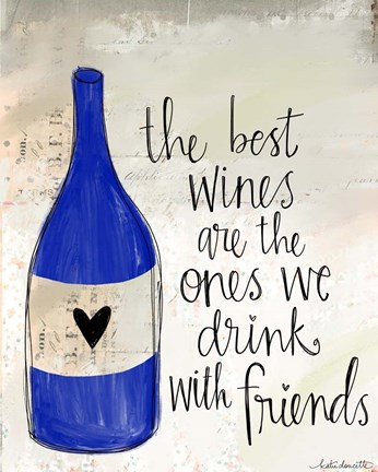 Framed Wine and Friends Print