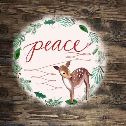Framed Peace Fawn Print