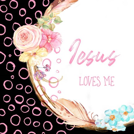 Framed Jesus Loves Me Print