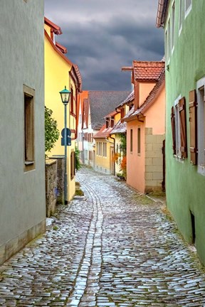 Framed Rothenberg Cobblestone Lane Print