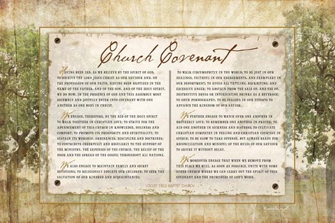 Framed Church Covenant Print