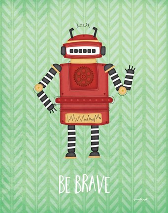 Framed Brave Bot Print