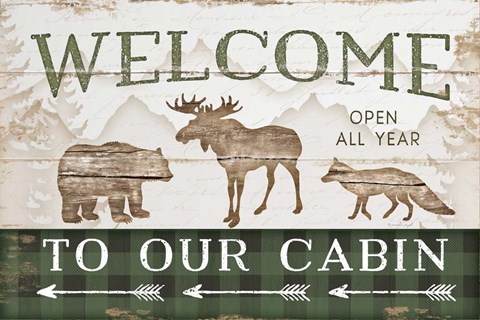 Framed Welcome to Our Cabin Print