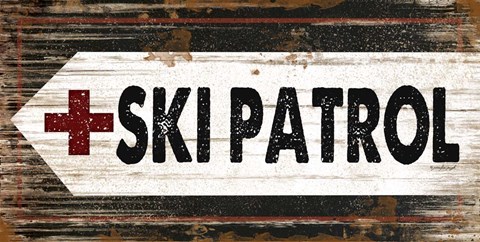 Framed Ski Patrol Print