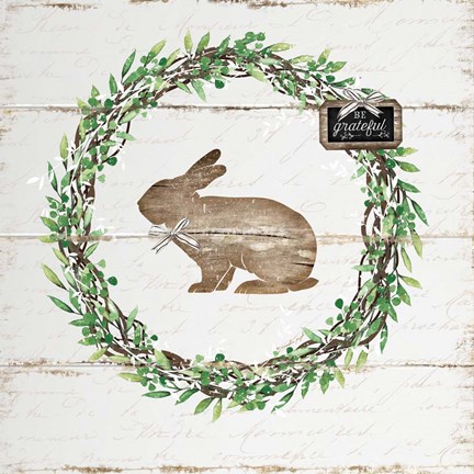 Framed Spring Wreath III Print