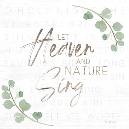 Framed Let Heaven and Nature Sing Print