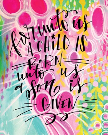 Framed Unto Us Print