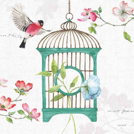 Framed Dogwood Garden VII Print