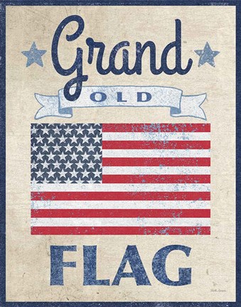 Framed Grand Old Flag Dark Print