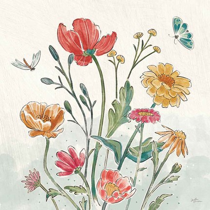 Framed Boho Field II Print