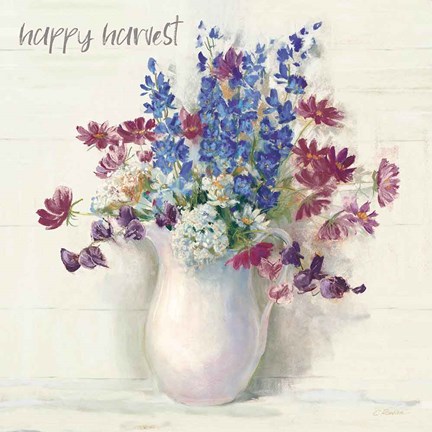 Framed Harvest Ironstone Bouquet II Print