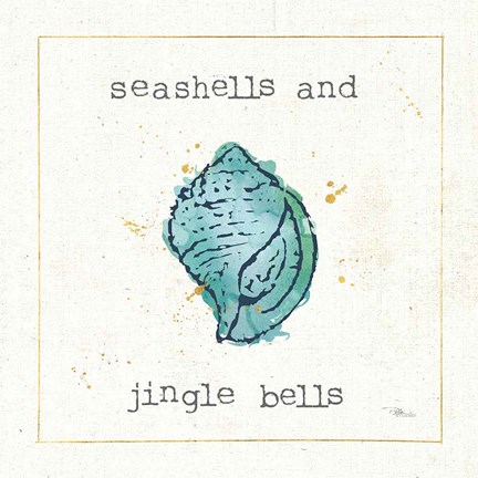 Framed Sea Treasures I Jingle Bells Print