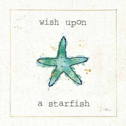 Framed Sea Treasures III Wish Print