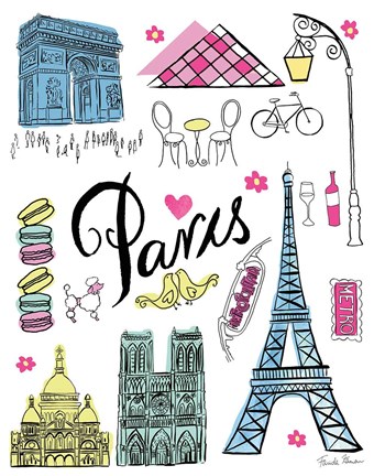 Framed Travel Paris White Print