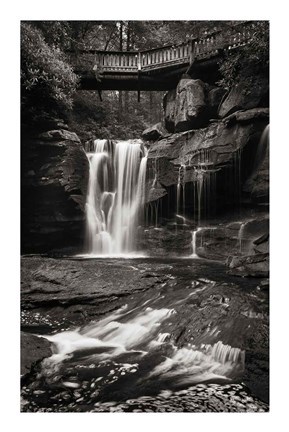 Framed Elakala Falls West I BW Print