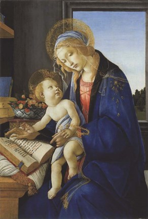 Framed Madonna of the Book, 1480 Print