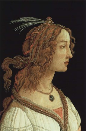 Framed Portrait of a Young Woman, 1485 Print