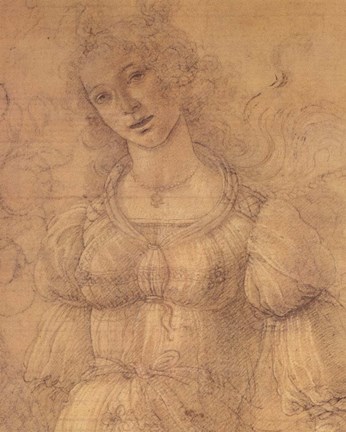 Framed Drawing of a Woman Print