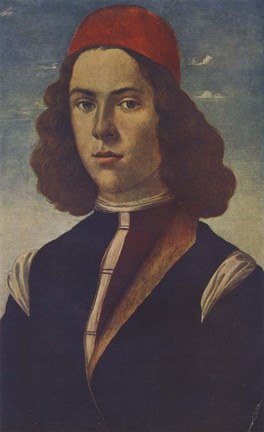 Framed Portrait of a Young Florentine Nobleman Print