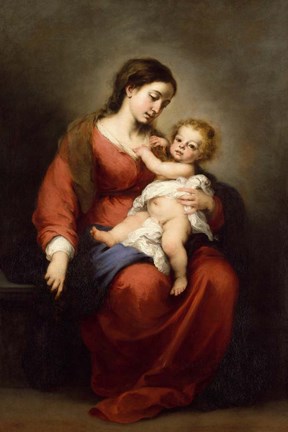 Framed Virgin and Child Print