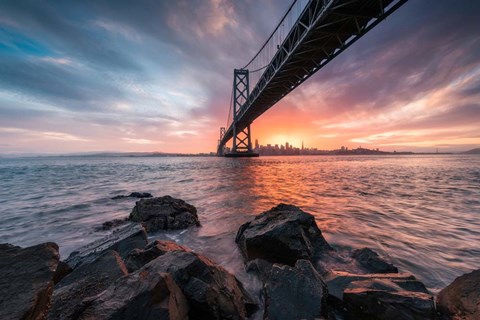 Framed Golden Light Explosion Print