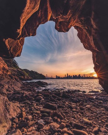 Framed Treasure Island Cave Print